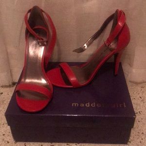 Red sandals 4 1/2 heel height NEW/ never worn